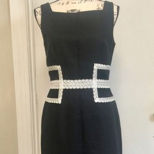 DAVID MEISTER Black Sheath Dress